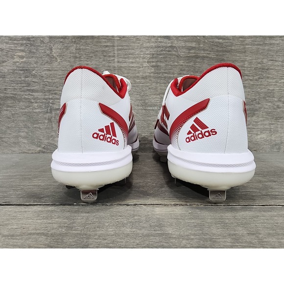 Adidas Purehustle 2.0 White Red Fastpitch Metal Softball Cleats Size 11 Womens - Picture 3 of 12